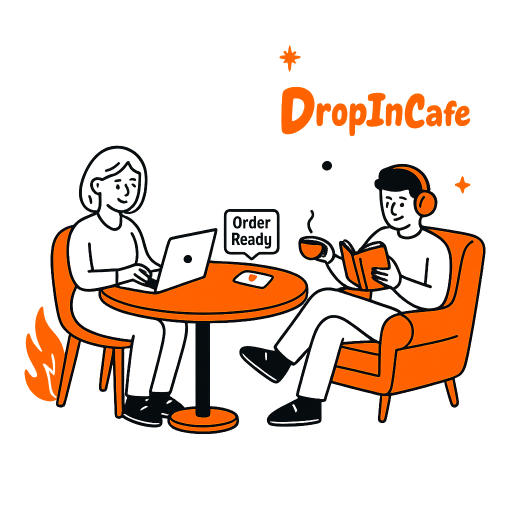 Màn hình hiển thị đơn pickup tại DropInCafe
